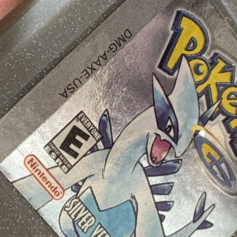 Pokemon Silver Nintendo Gameboy Color Cartridge - Dry Battery - AND Manual!